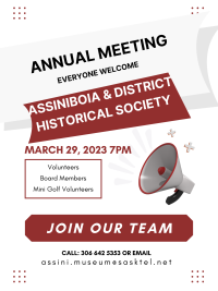 Annual Meeting Assiniboia & District Historical Society