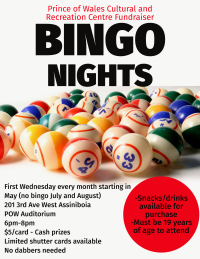 Prince of Wales Cultural and Recreation Center Bingo Nights