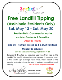 Free Tipping at the Assiniboia Landfill 
