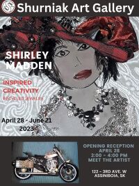 Ongoing Exhibit - May 1st to June 21st -  Inspired Creativity by Shirley Madden