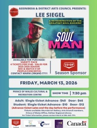 Lee Siegel Concert - Assiniboia & District Arts Council